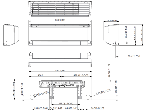 SAMSUNG SIENINIS BEVĖJO NORDIC WINDFREE 2.5/3.2 kW šilumos siurblio oras oras komplektas - Image 7