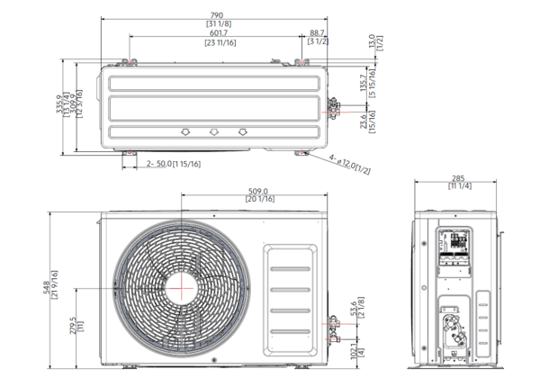 SAMSUNG SIENINIS BEVĖJO NORDIC WINDFREE 2.5/3.2 kW šilumos siurblio oras oras komplektas - Image 8