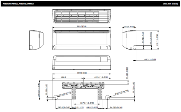 SAMSUNG BEVĖJO oro kondicionieriaus Windfree™ Comfort S2 (buv. Arise) 3.5/4.0 kW Multi split vidinis blokas - Image 7