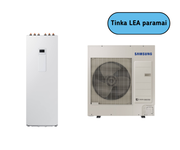 SAMSUNG oras-vanduo 9.0/8.7 kW SPLIT šilumos siurblio KOMPLEKTAS (su 260 l tūriniu šildytuvu) - Image 8