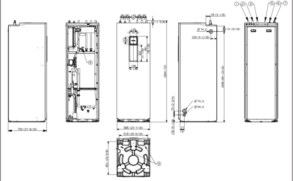 SAMSUNG oras-vanduo 6.0/6.5 kW SPLIT šilumos siurblio KOMPLEKTAS (su 260 l tūriniu šildytuvu) - Image 6