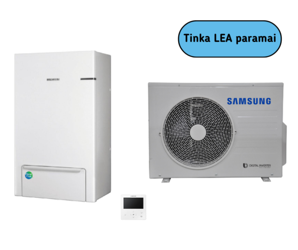 SAMSUNG oras-vanduo 6.0/6.5 kW SPLIT šilumos siurblio KOMPLEKTAS (be tūrinio šildytuvo) - Image 6