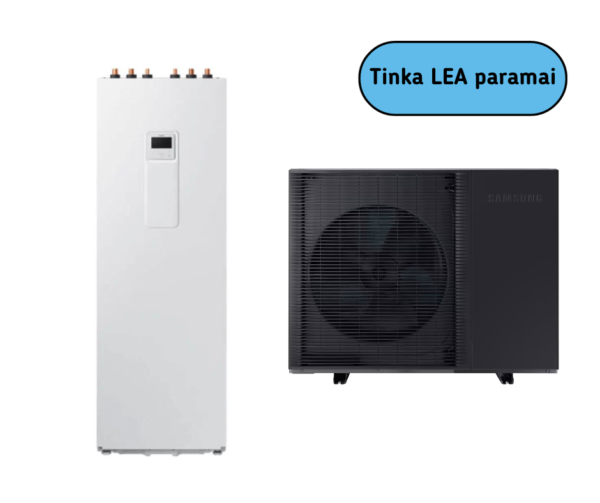 SAMSUNG oras-vanduo 6.0/6.5 kW SPLIT šilumos siurblio KOMPLEKTAS (su 260 l tūriniu šildytuvu) - Image 10