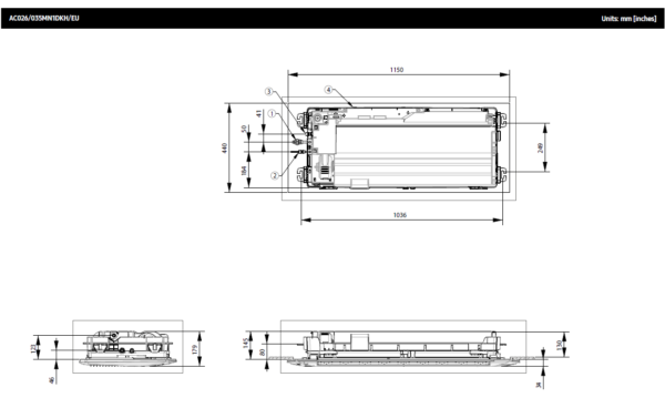 SAMSUNG BEVĖJĖS Windfree™ S2 vienkryptės kasetės tipo 2.6/2.9 kW oro kondicionieriaus Multi split vidinis blokas - Image 7