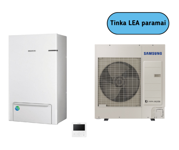 SAMSUNG oras-vanduo 9.0/8.7 kW SPLIT šilumos siurblio KOMPLEKTAS (be tūrinio šildytuvo) - Image 6